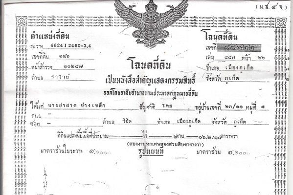 Land Rights and Land Documents in Thailand